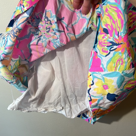 Lilly Pulitzer Dress Christine Besame Mucho‎ Women 2 smocked Poplin fit & flare - Picture 10 of 15